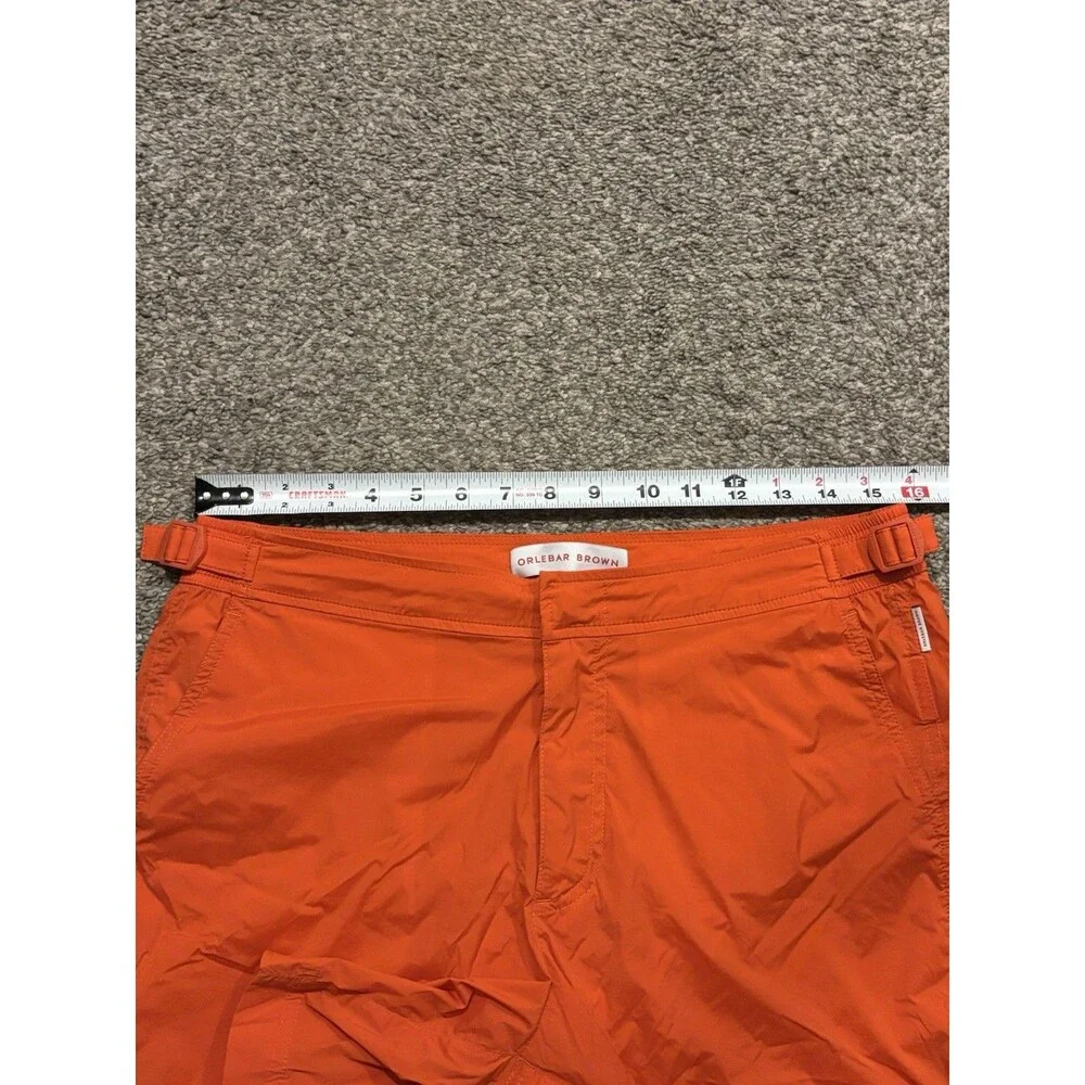 Orlebar Brown OB Classic Bulldog Swim Shorts Trunks Orange Lined Summer Men’s 31